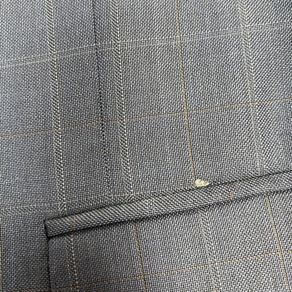 Hickey Freeman Navy Windowpane Plaid Blazer 36R - Picture 4 of 7
